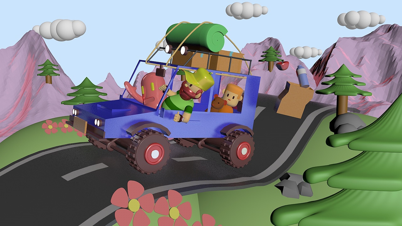 临摹-2019卡通场景效果渲染-C4D（图ZMTkyNTA4MjU2） - 场景 - 站酷设计师MMMMmonica原创素材 - 站酷ZCOOL