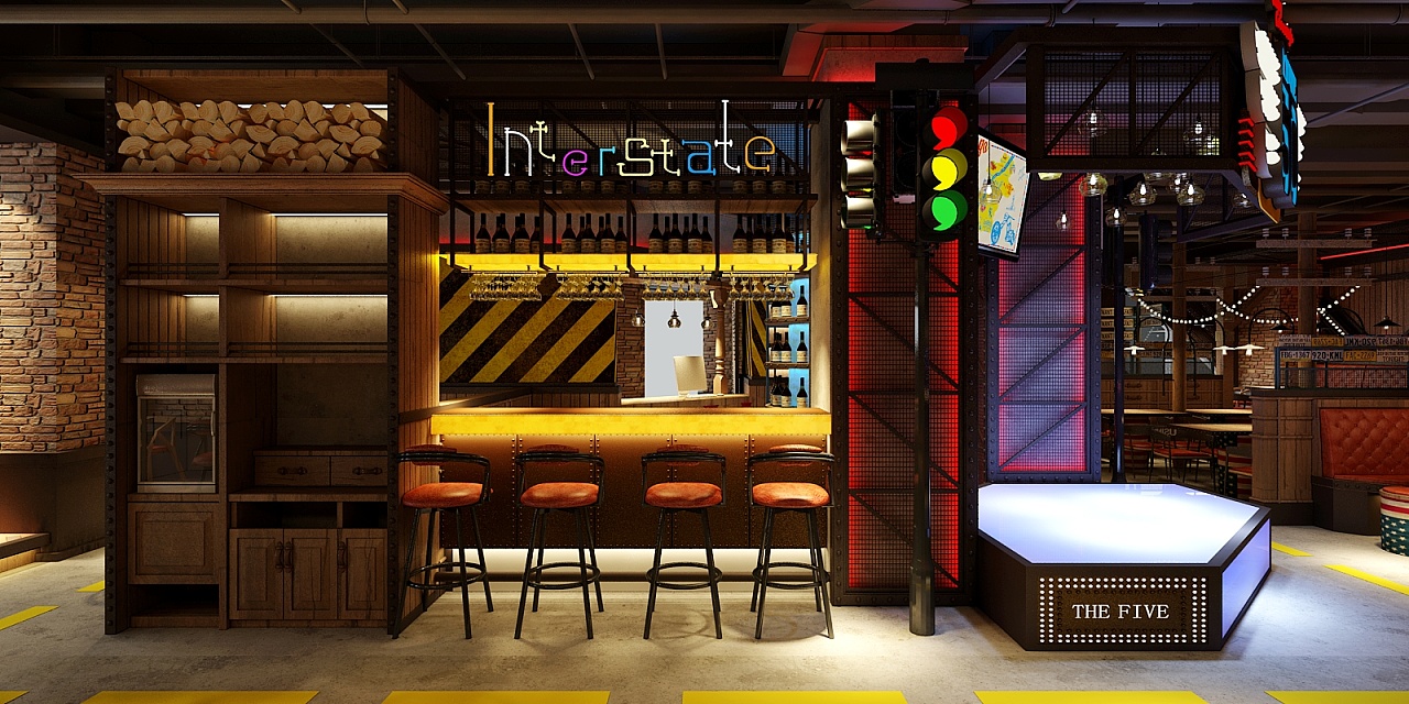 郑州五号公路西餐厅设计_主题餐厅设计_七原设计作品