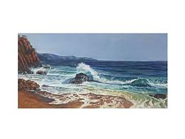 油画大海