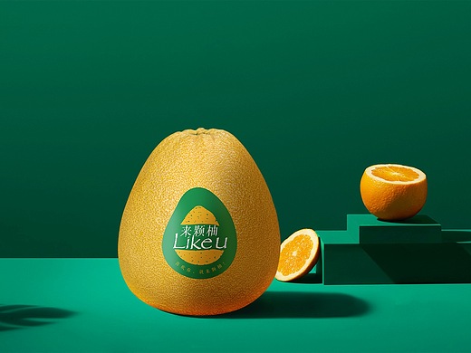 柚子logo水果品牌vi 创意包装绿色年轻黄色