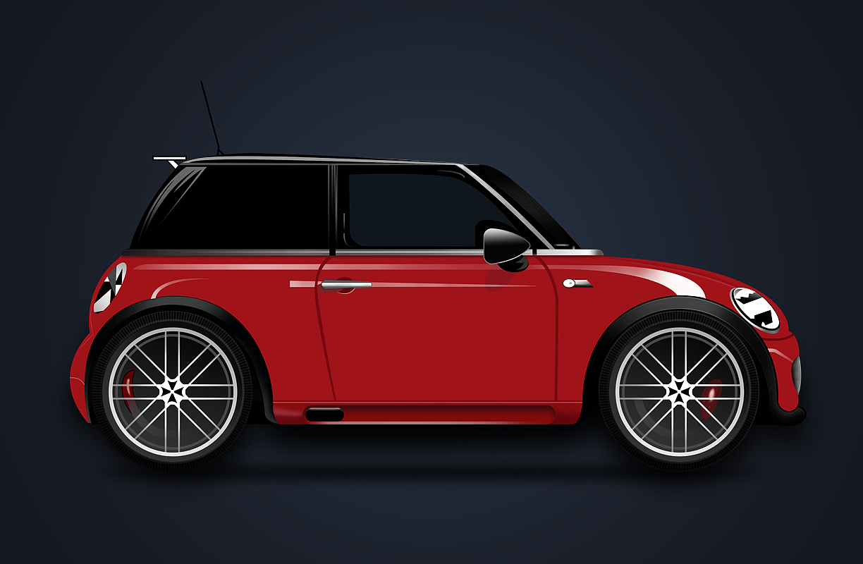 宝马mini—拟物图标绘制