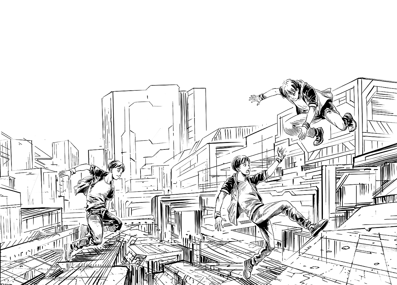 时光球原创少儿科幻小说图书--《千形之塔》插画