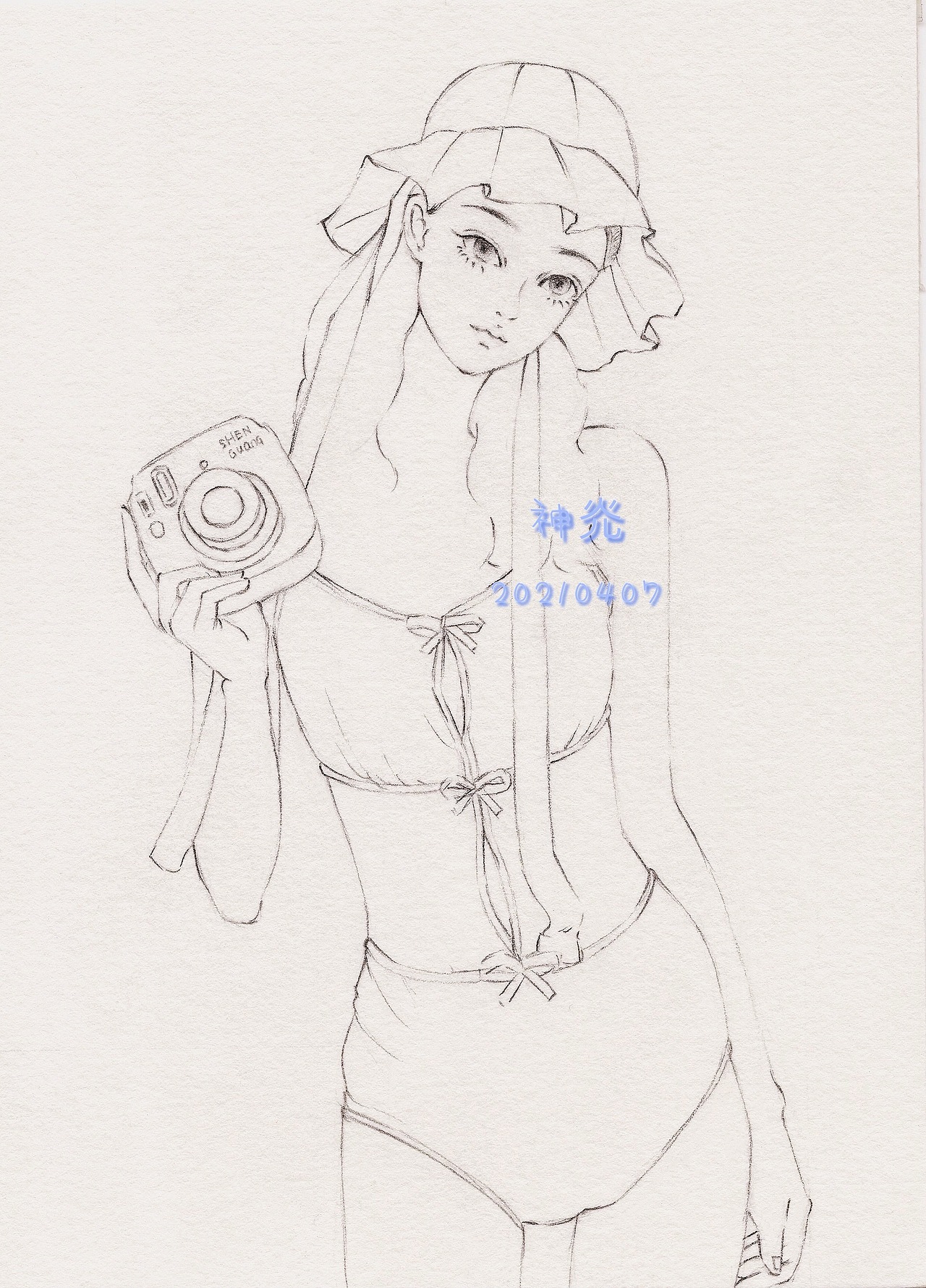 水彩人物全身教程 泳装少女（图ZMjUwMTY0MjI4） - 商业插画 - 站酷设计师神灮guang原创素材 - 站酷ZCOOL