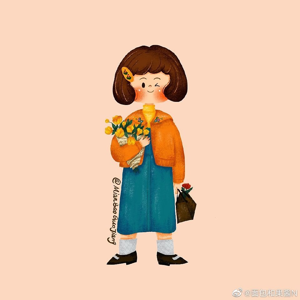 可爱姐妹团（图ZMjc1MzkyNDIw） - 商业插画 - 站酷设计师面包果酱lucky原创素材 - 站酷ZCOOL