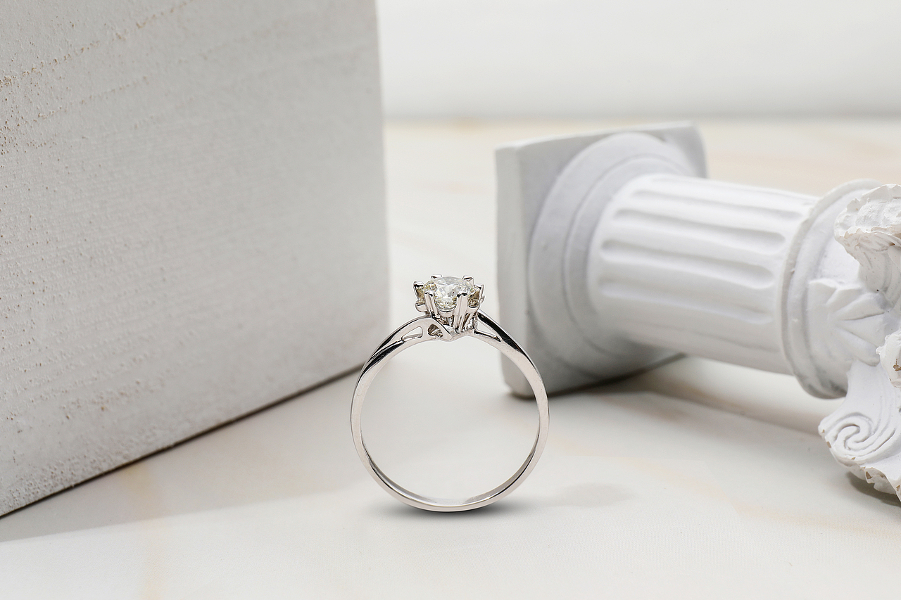 戒指静物图上手图片拍摄及白底图精修