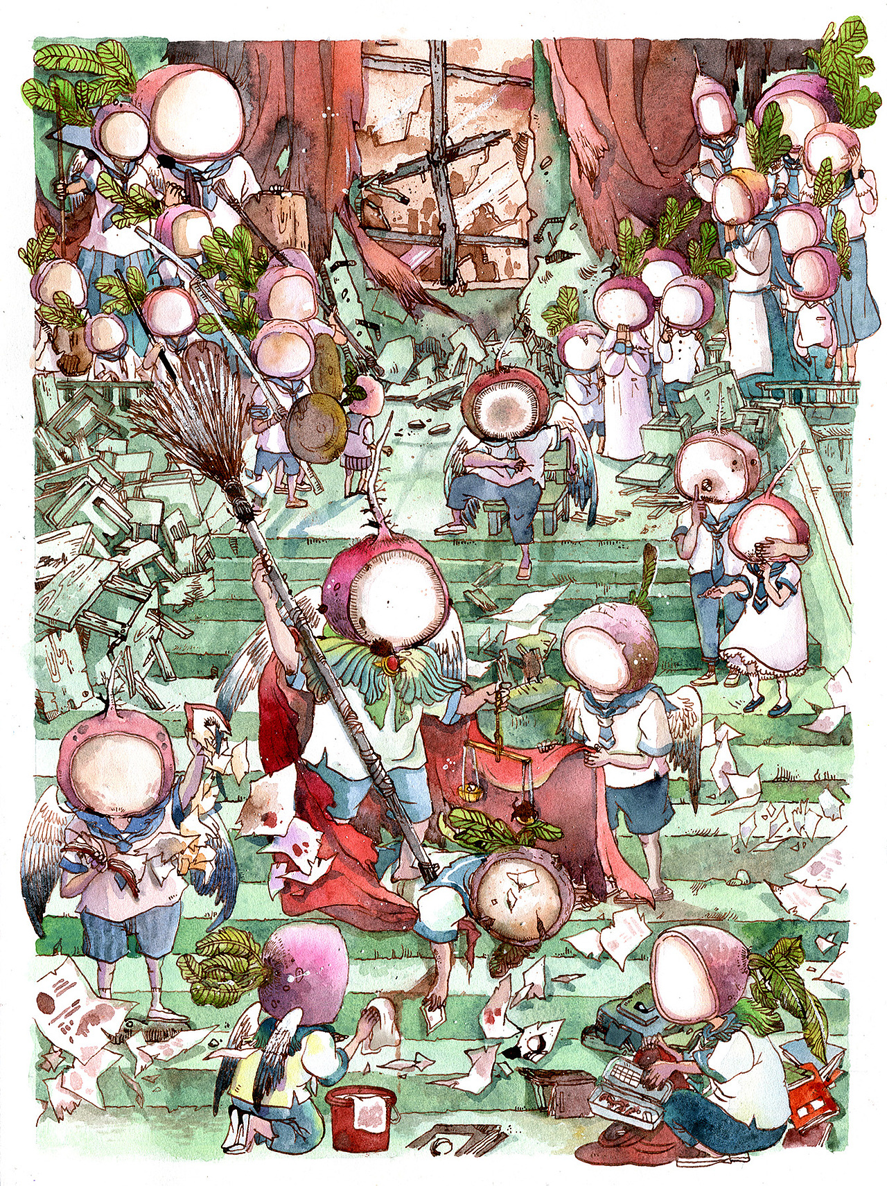 水果全家福（图ZMTM4MzM4MTYw） - 艺术插画 - 站酷设计师AmberMa_Art原创素材 - 站酷ZCOOL