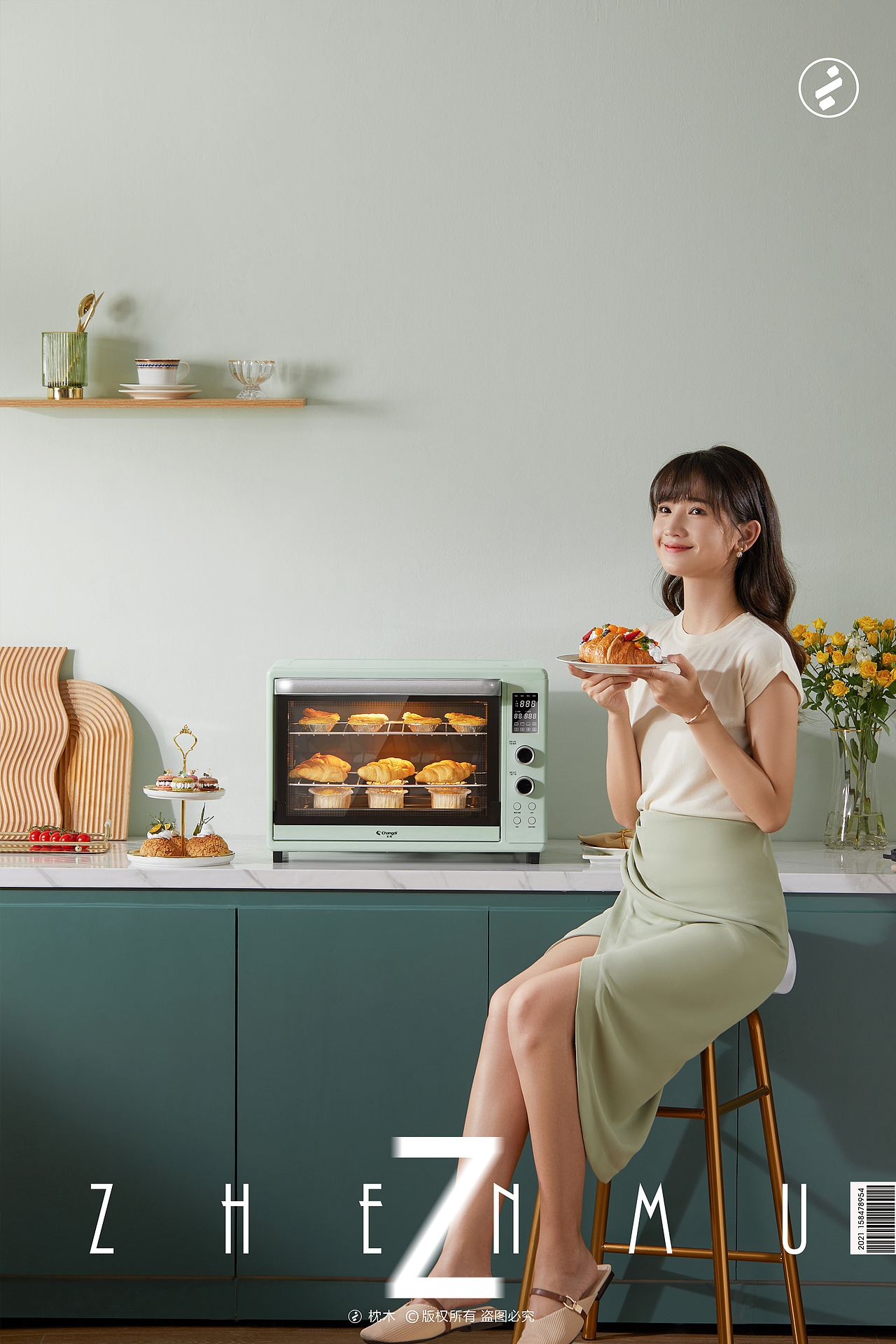 长帝烤箱平面拍摄