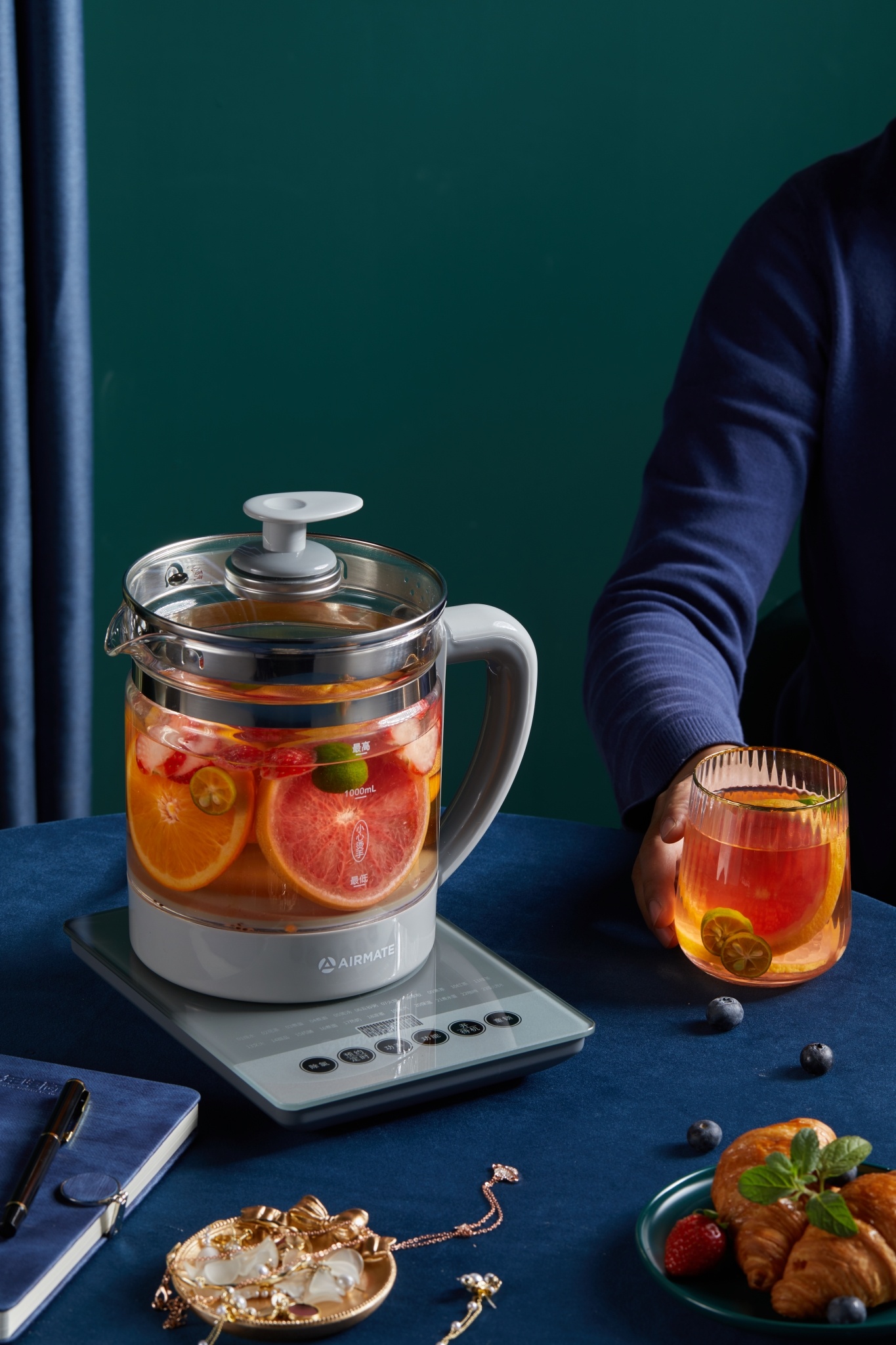 艾美特灰色养生壶