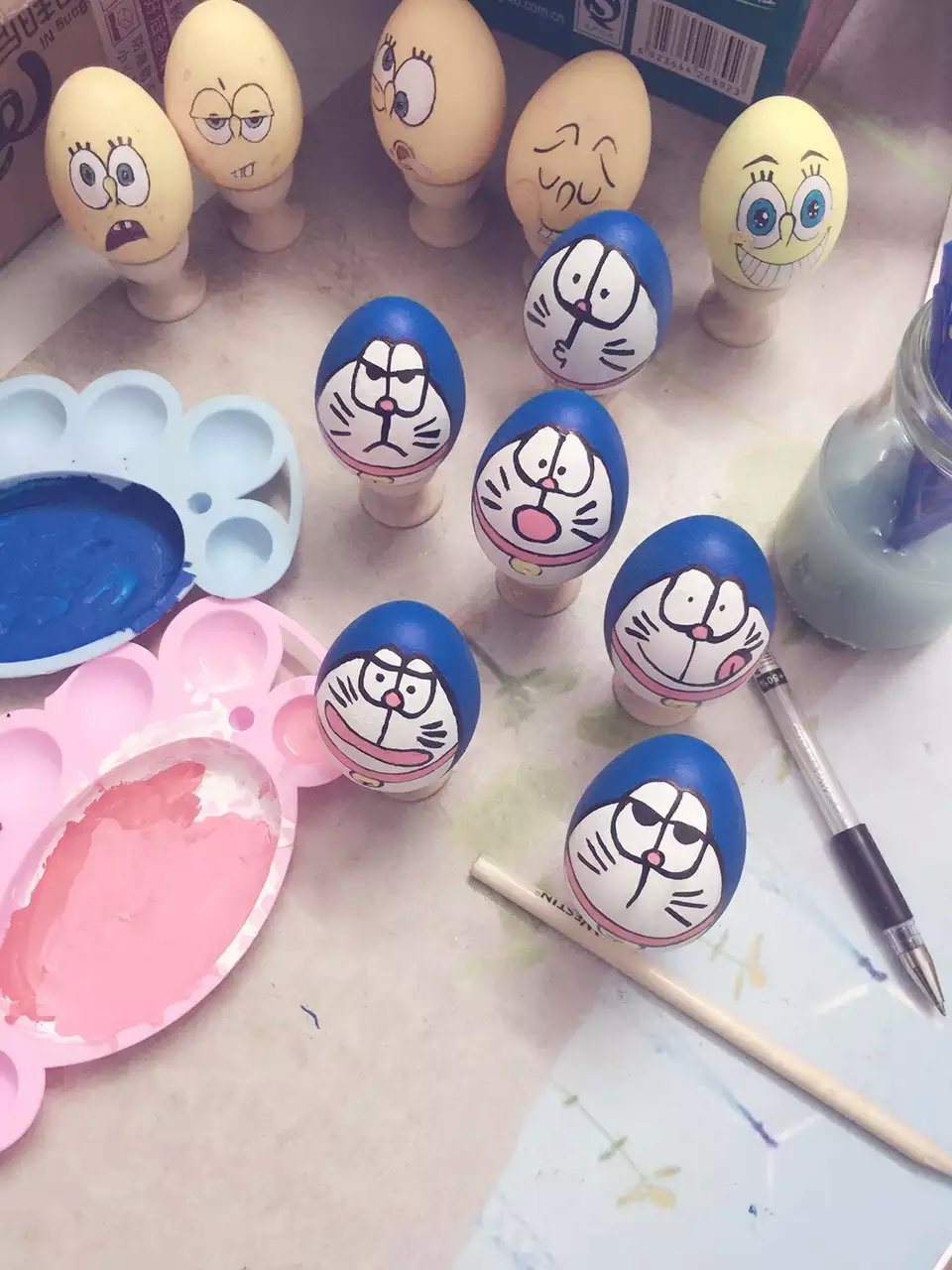 彩绘鸡蛋中国风图片