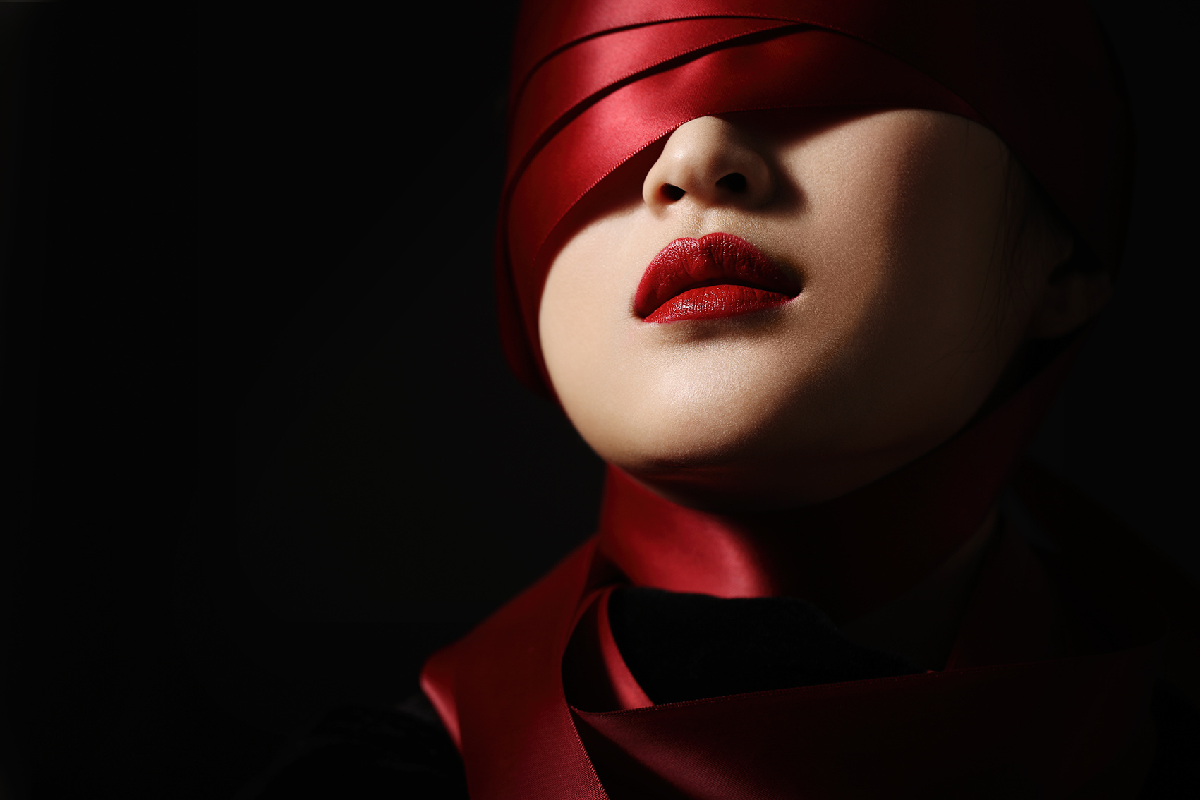 模特口红创意拍摄