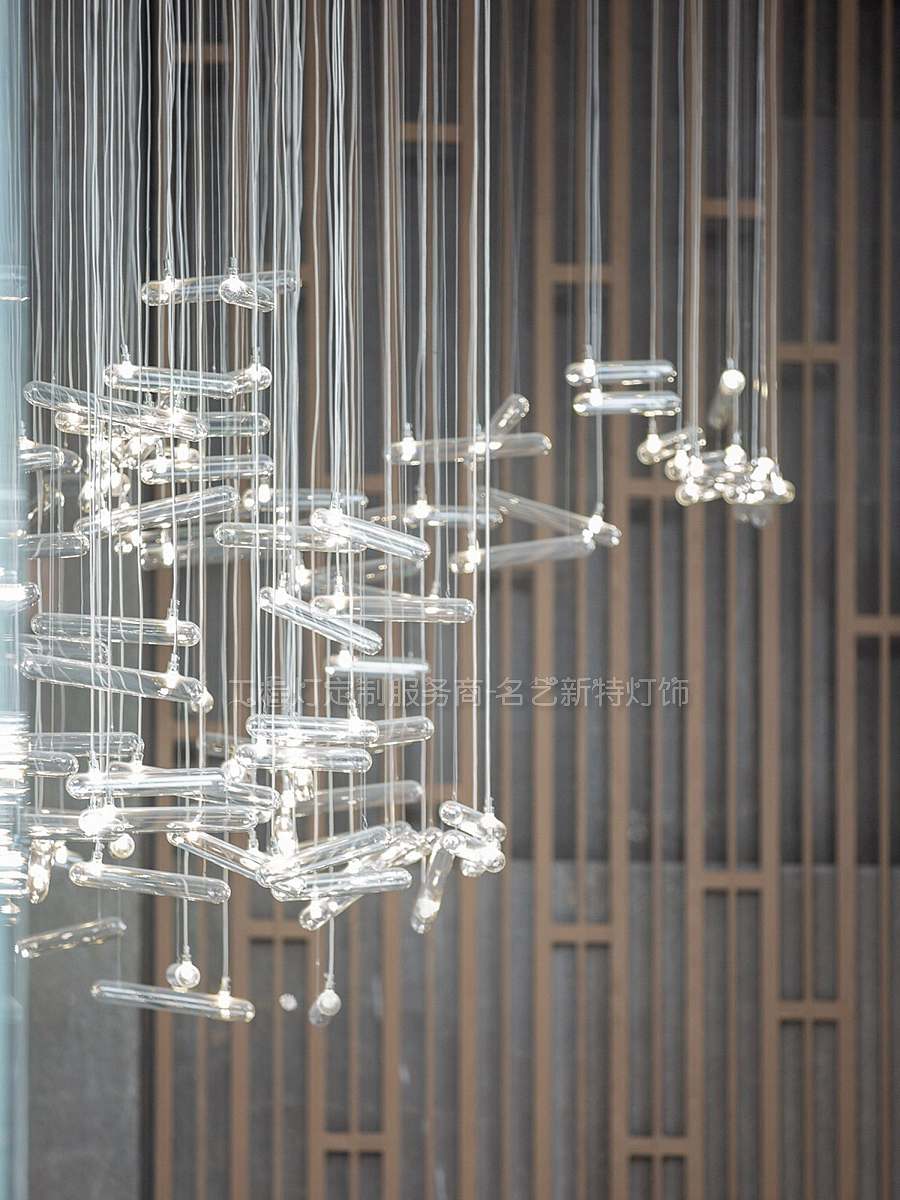 售楼部沙盘玻璃艺术造型吊灯 明古定制