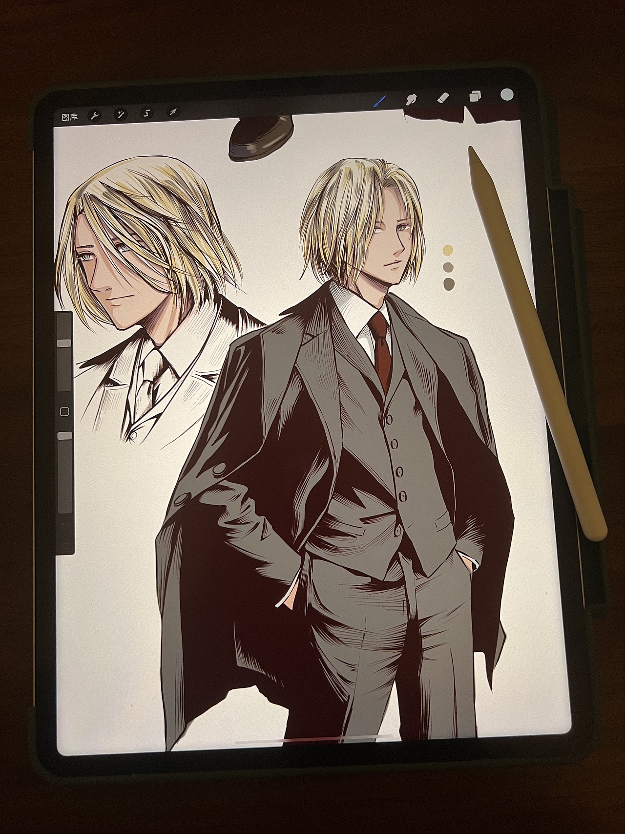 漫画练习 西装 少年 插画|动漫|单幅漫画|诚星s_原创作品-站酷(zcool)