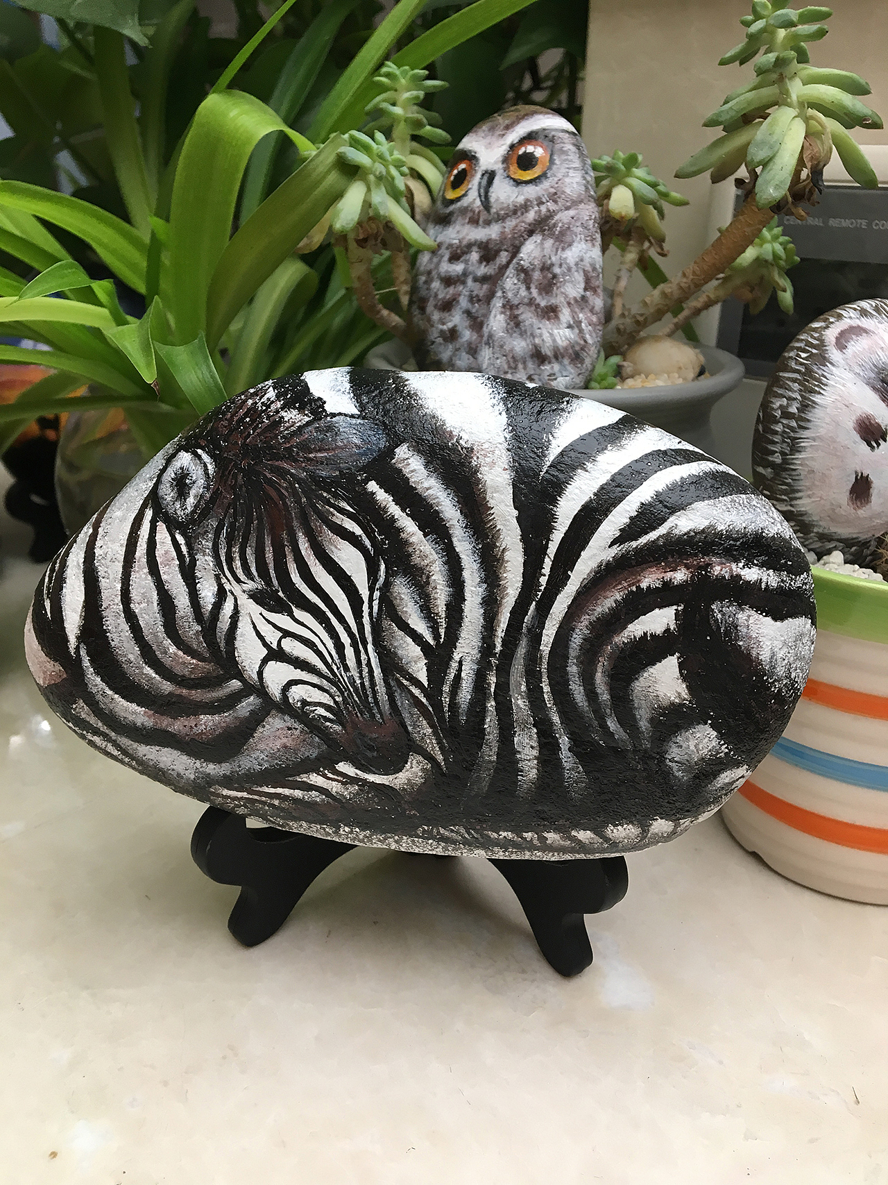 石头画,爱上一块石头