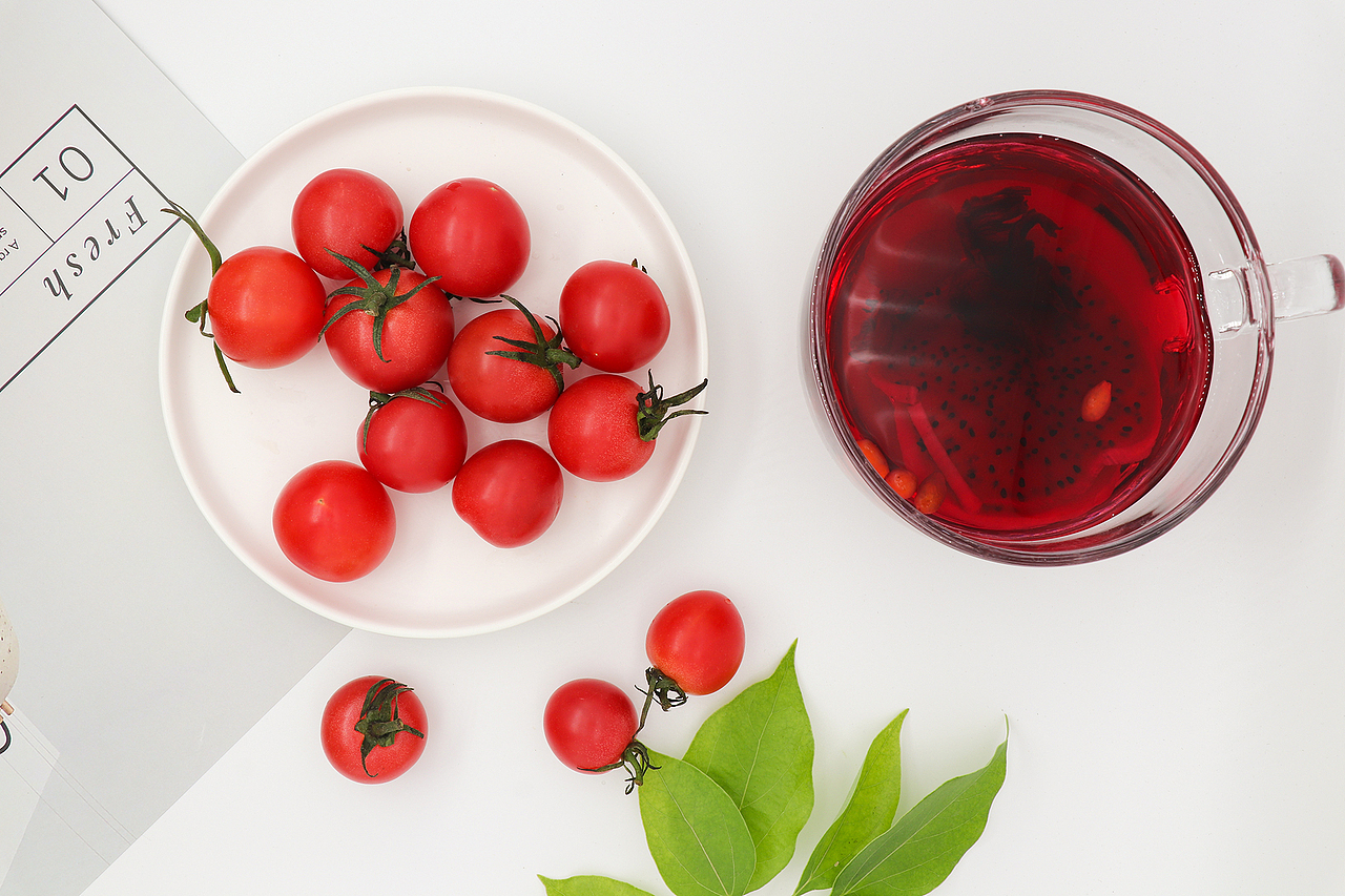 一组圣女果小番茄食物摄影图片
