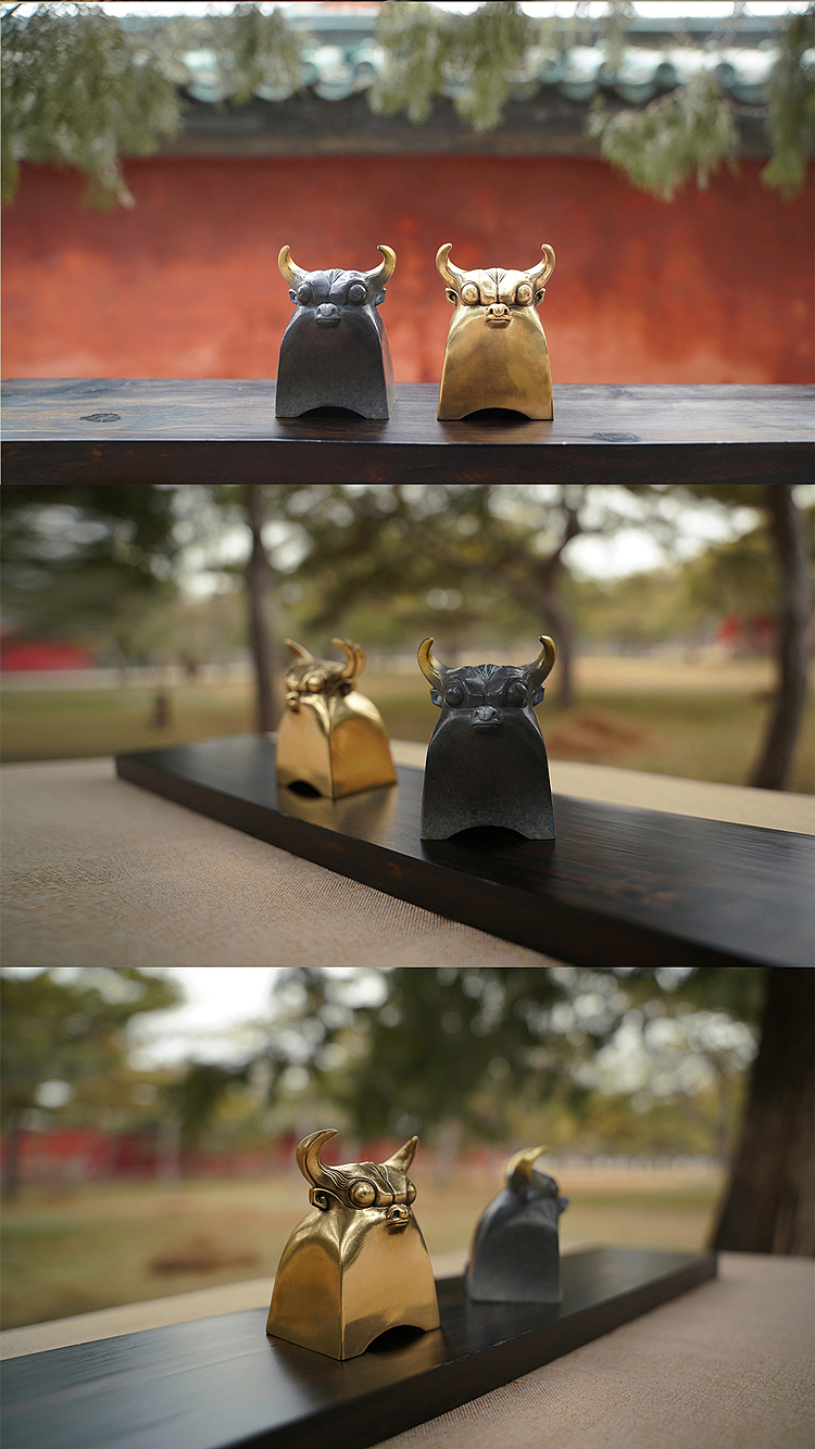萌宠生肖系列---金角福牛摆件