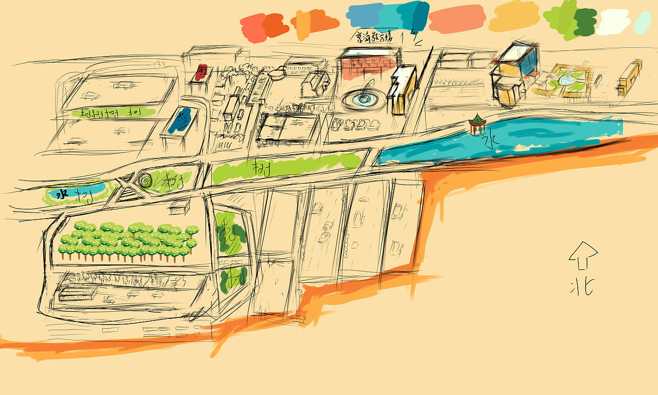 海淀驾校手绘地图