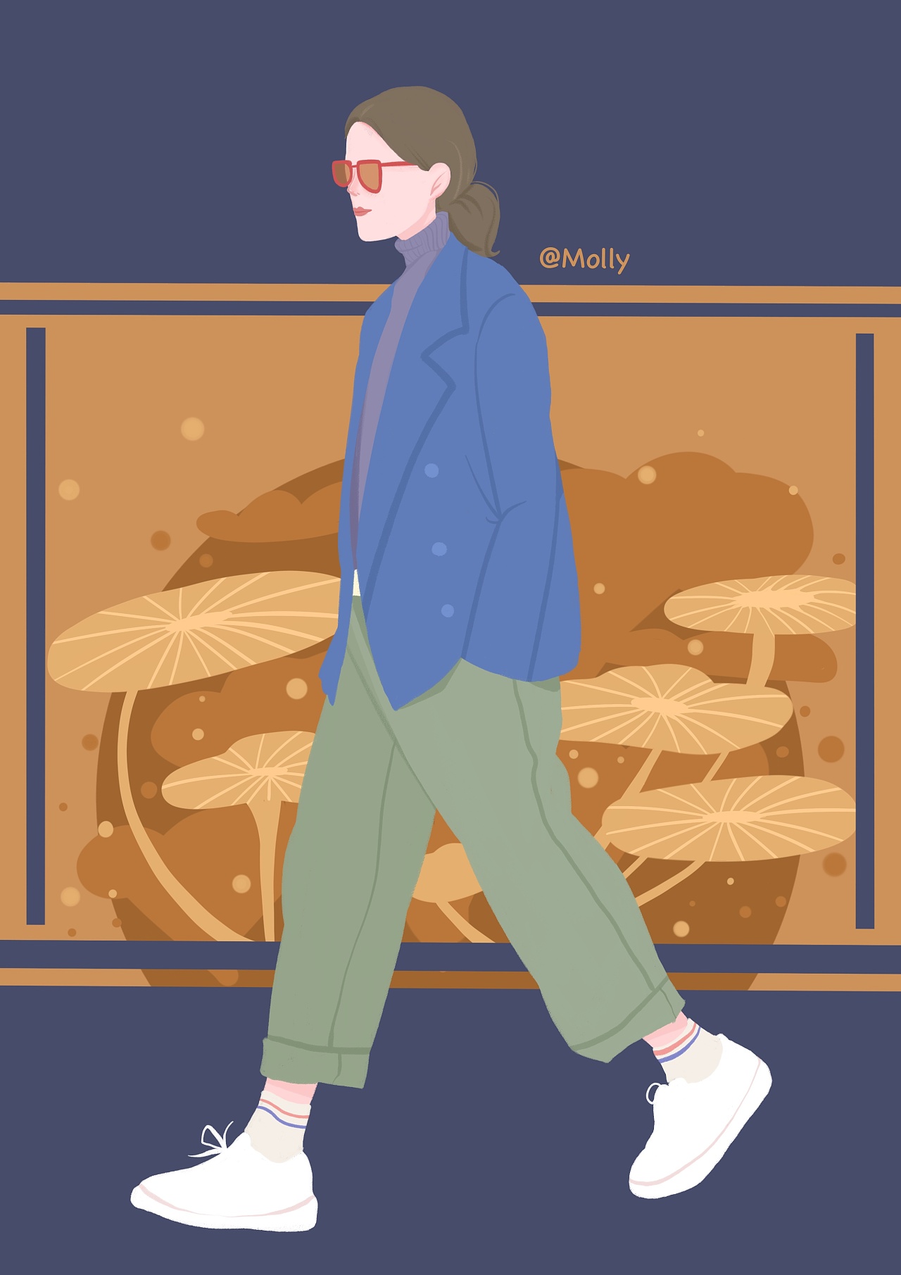 日常穿搭小插画