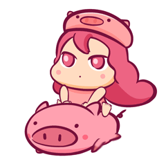 猪猪女孩表情包🐷（图ZMTU5Njc4NjA4） - 商业插画 - 站酷设计师lypping梁平平原创素材 - 站酷ZCOOL