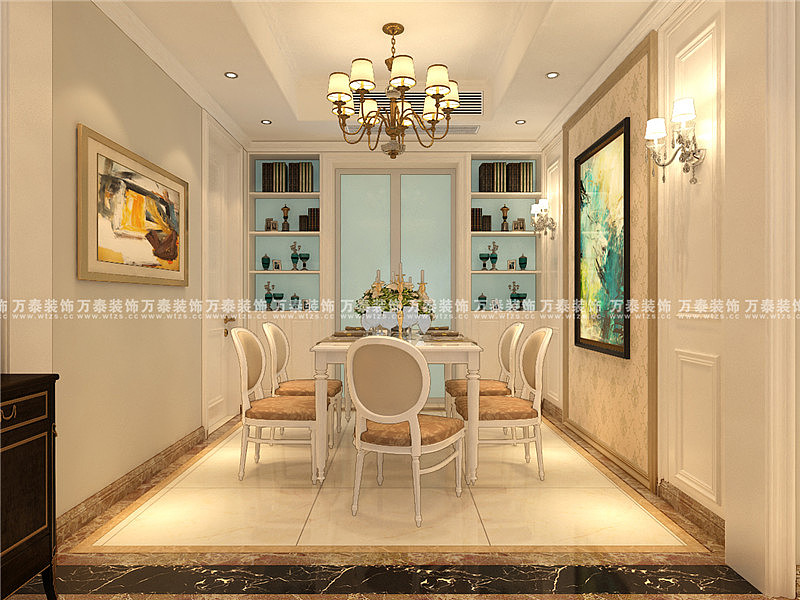 济南财富中心170平简欧风格装修 | 万泰装饰