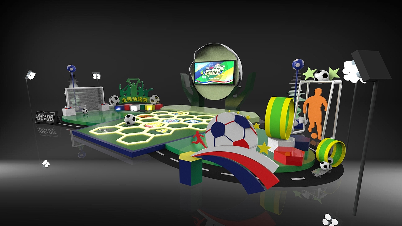 足球美陈展示（图ZMTE3MDI4Nzc2） - 展陈设计 - 站酷设计师雨文柒_原创素材 - 站酷ZCOOL