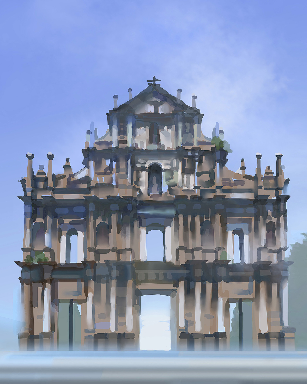 旅游景点商业插画（图ZMjA5NjA0ODI0） - 商业插画 - 站酷设计师梁皓南原创素材 - 站酷ZCOOL