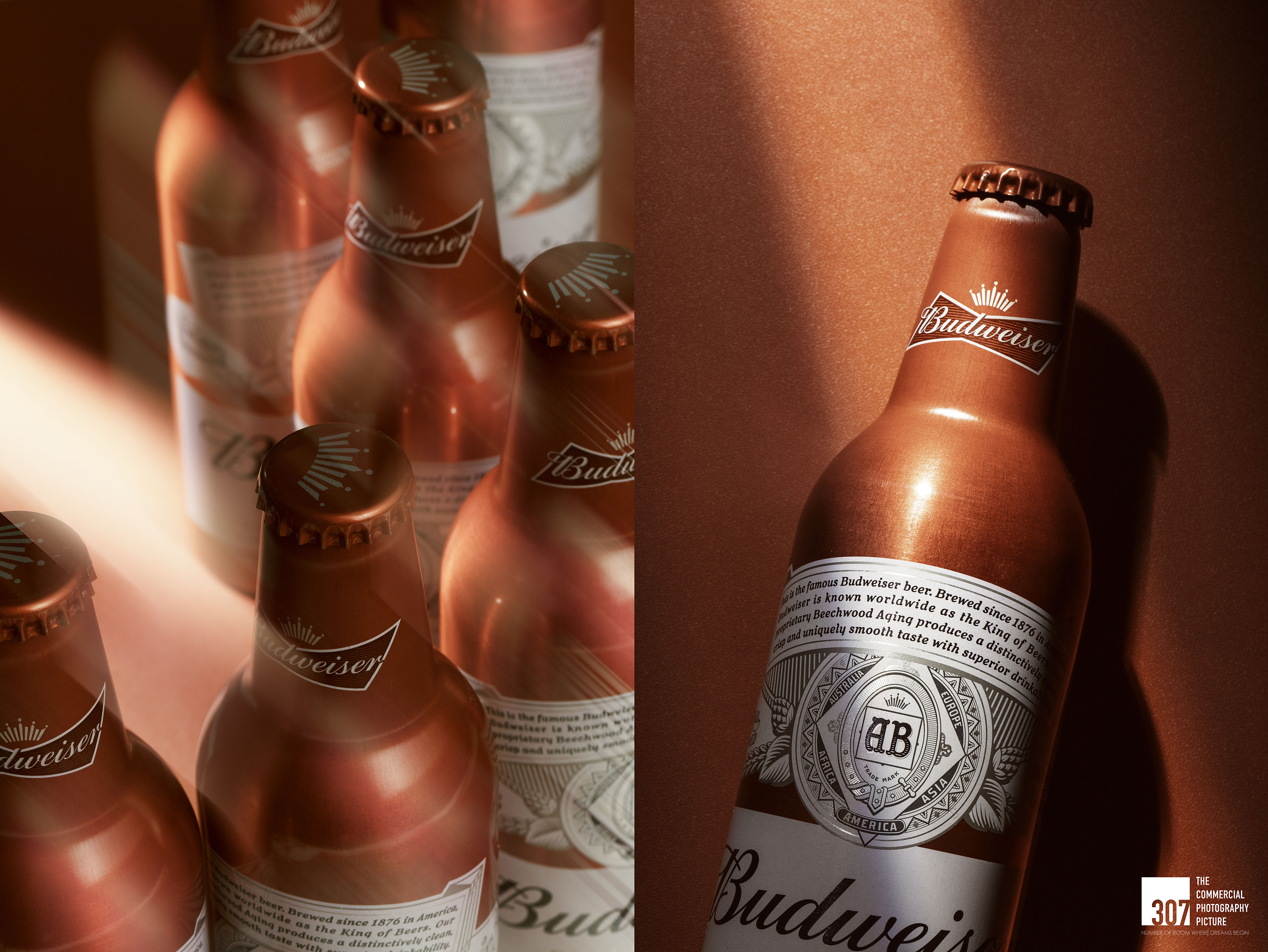 百威啤酒产品摄影