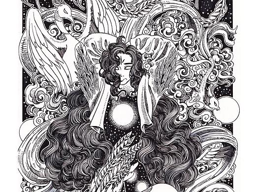 B&W-摸魚（個人主頁-ZNTQxNDQ1MDg=） - 藝術插畫 - 站酷設計師作舟ILLUSTRATOR原創(chuàng)素材 - 站酷ZCOOL