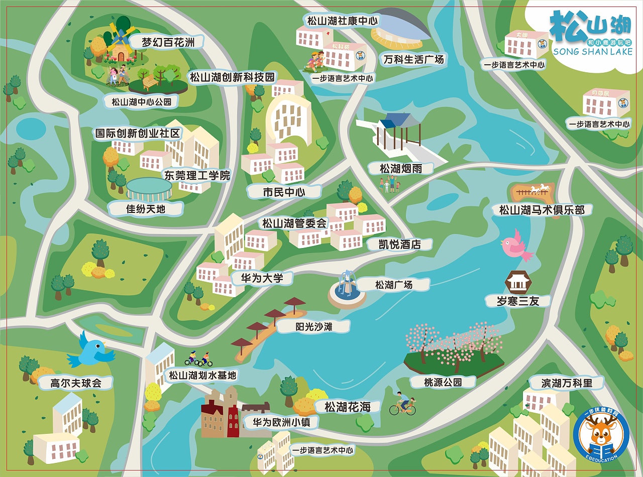 松山湖梦幻百花洲地图图片