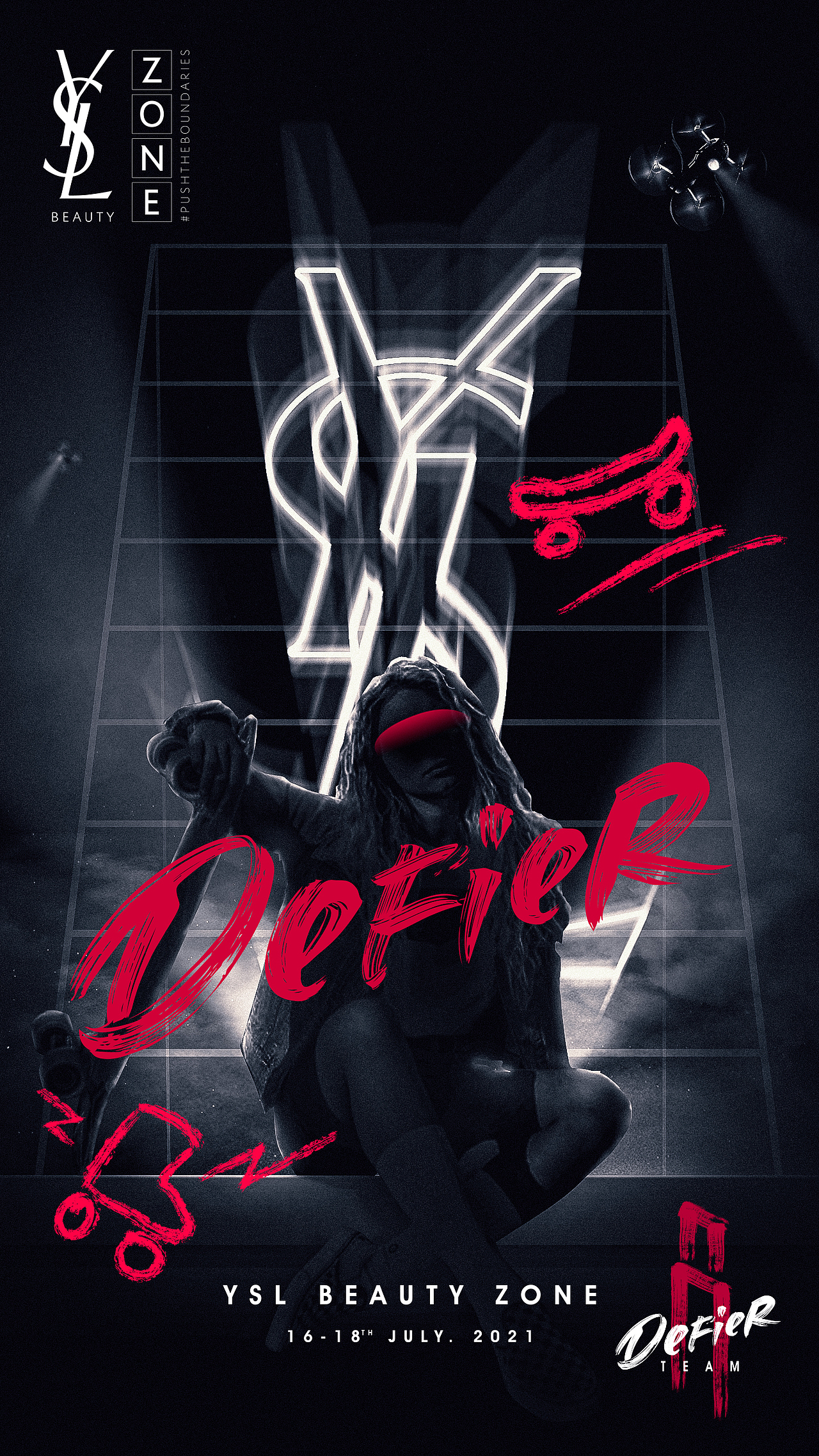 天猫&YSL圣罗兰美妆- 无界空间 YSL BEAUTY ZONE 2021（图ZMjY3ODM5MjE2） - 舞台美术 - 站酷设计师guqifan945原创素材 - 站酷ZCOOL