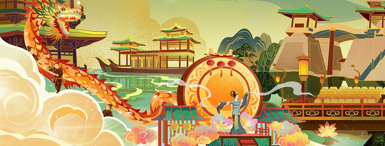 西安大唐芙蓉园唐在心里年在一起新春大潮会