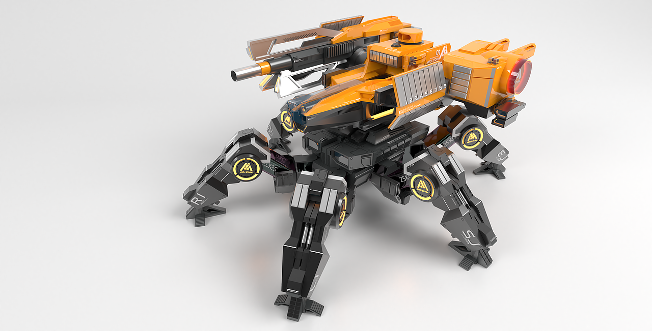 科幻机甲概念设计方案mechstorm试做机