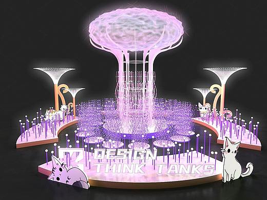 星光灯光节美陈装饰展示区 高端3D效果图设计制作