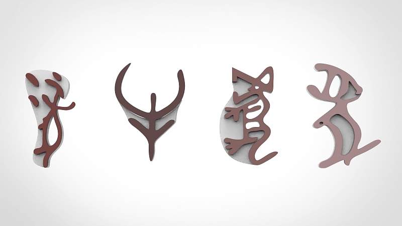 甲骨文十二生肖挂钩