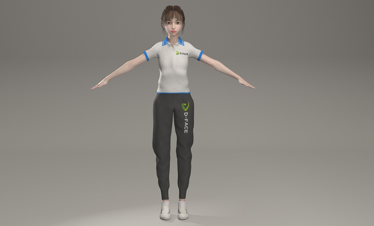 女大学生三维模型