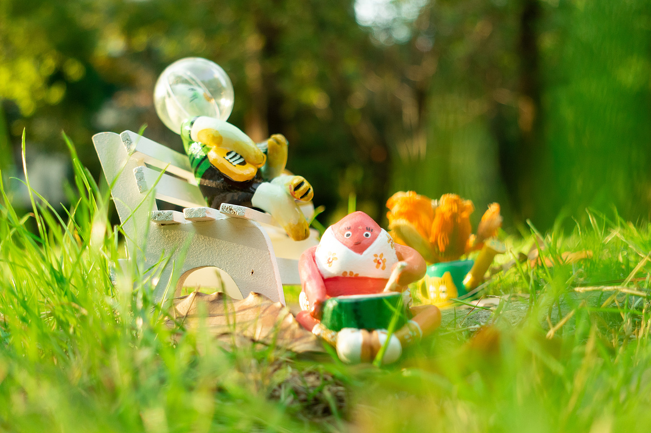 原创粘土作品-郊游拍摄