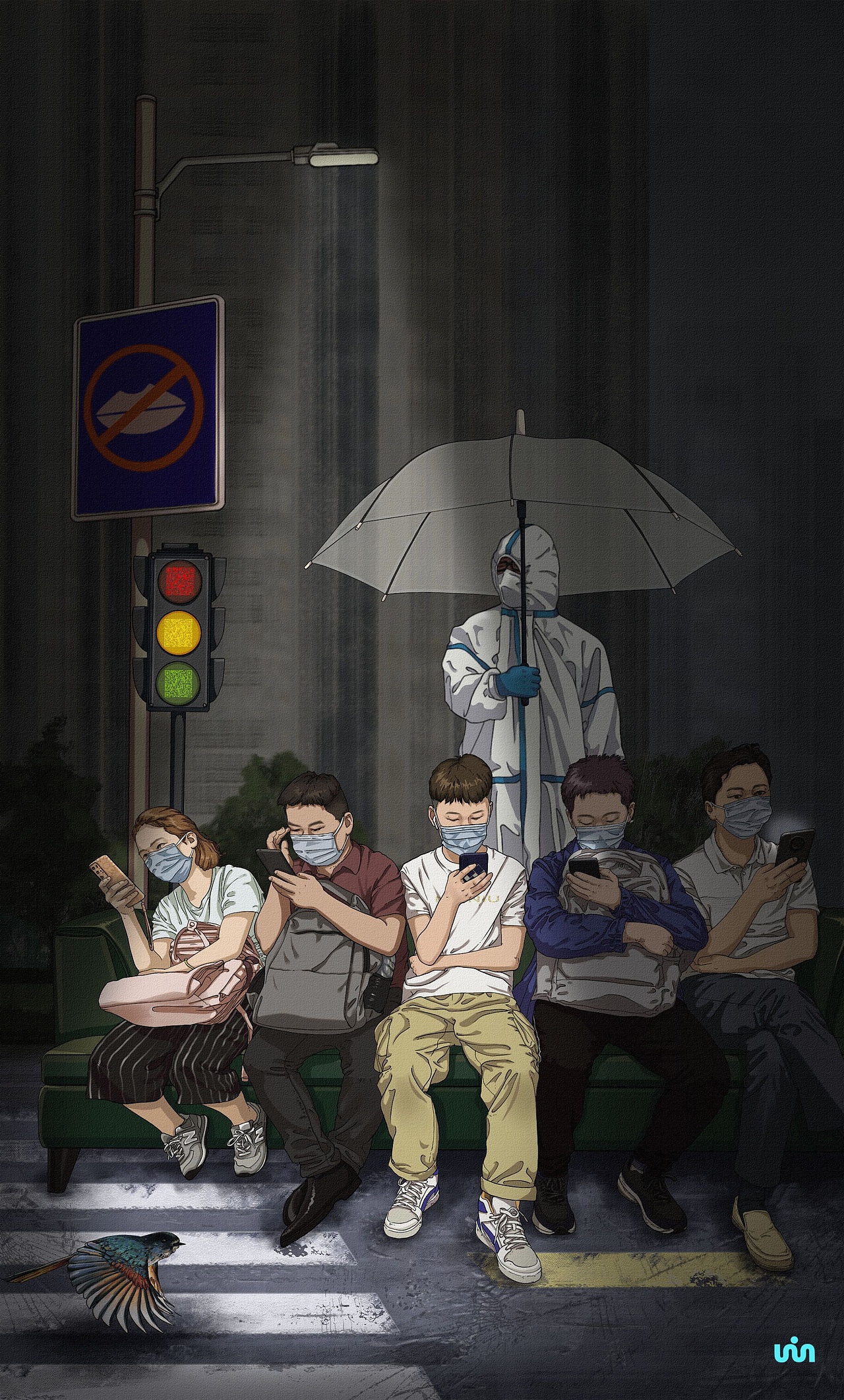病在当下（图ZMjg2NzU4MzA0） - 艺术插画 - 站酷设计师小牛插画原创素材 - 站酷ZCOOL