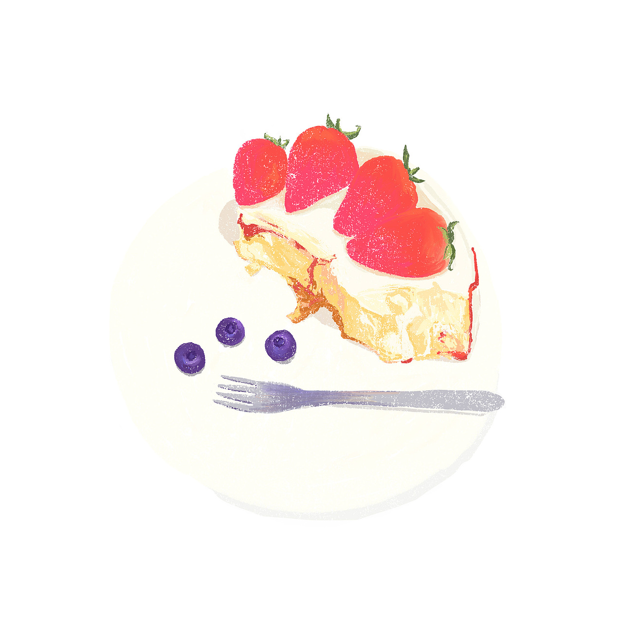 手绘美食/半写实（图ZMTk0NjcxMjk2） - 创作习作 - 站酷设计师一粒豌豆er原创素材 - 站酷ZCOOL