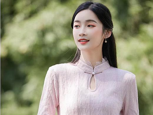 中式旗袍改良现代旗袍中式汉服复古女装模特拍摄拍照