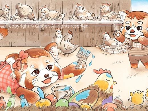 儿童绘本试稿（未通过）（个人主页-ZNDk2NzExMDg=） - 绘本 - 站酷设计师Ginger_Lyu原创素材 - 站酷ZCOOL