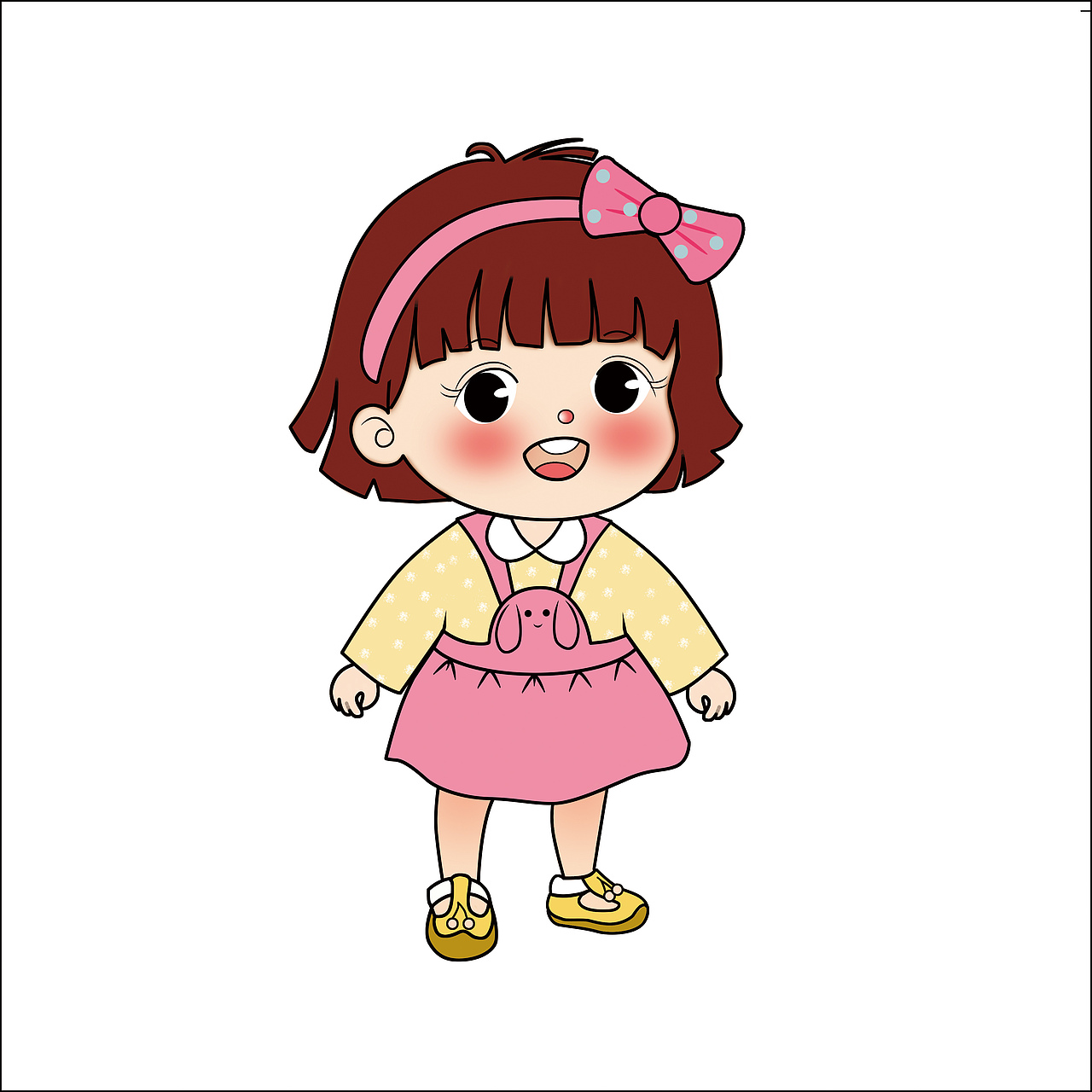 手绘卡通人物—《女儿》