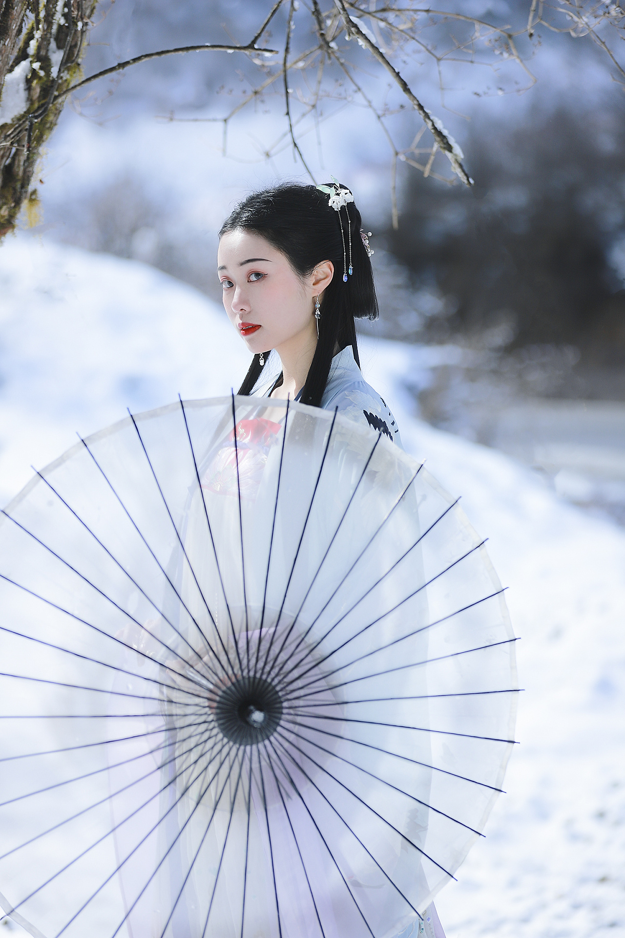 雪景汉服写真|梅花雪 梨花月 总相思|摄影|人像摄影|安静photo - 原创