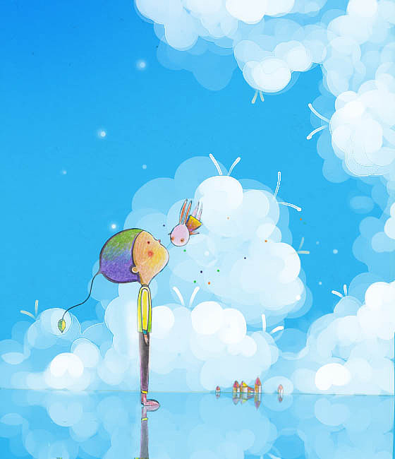 空如洗的天空蓝的让人心碎,让人想起很久以前的故事。