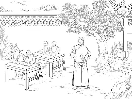 古风插图线稿
