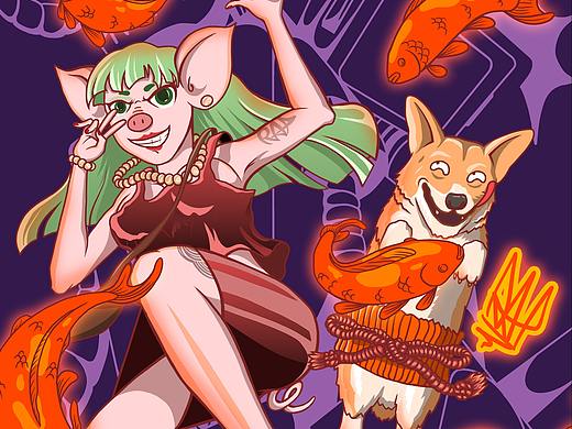 猪年大吉（个人主页-ZMzM5MjU1MDA=） - 创作习作 - 站酷设计师水耗儿原创素材 - 站酷ZCOOL