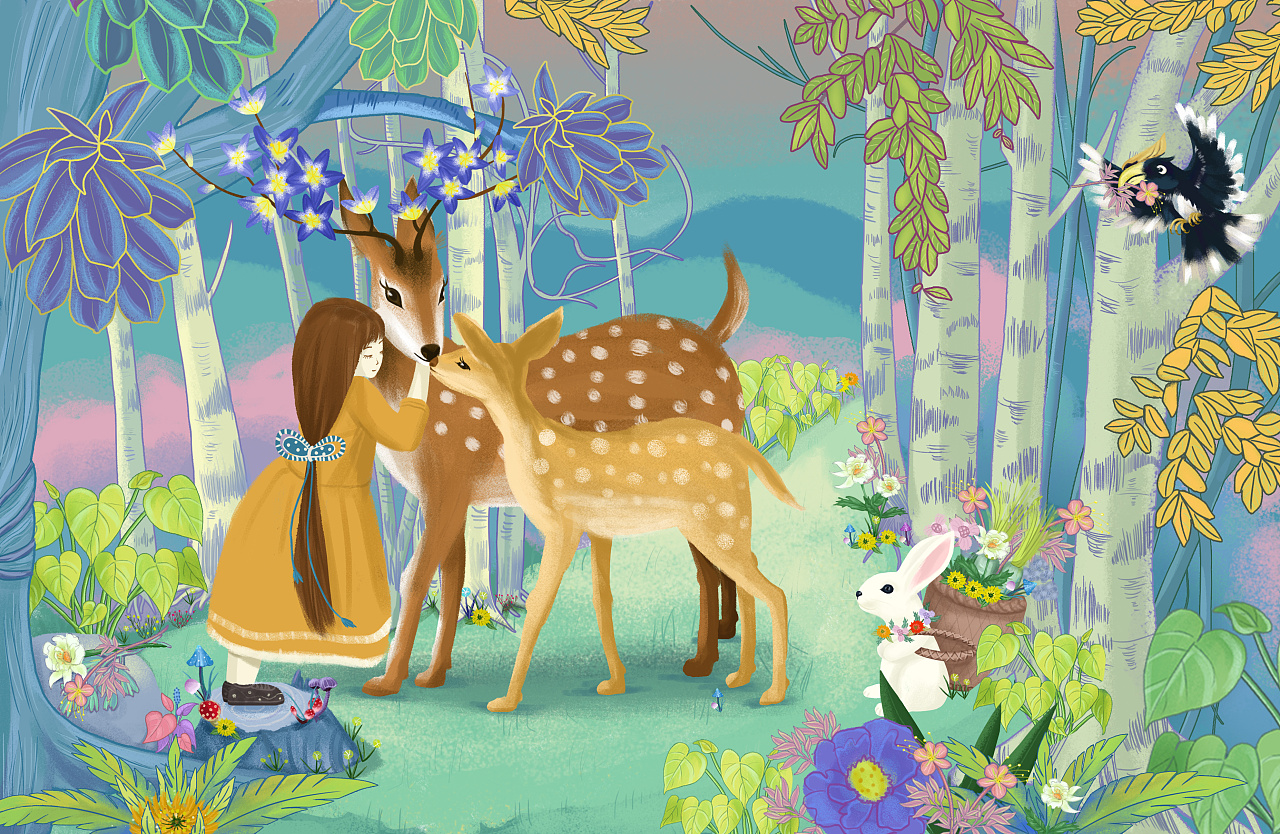 奇幻森林|插画|商业插画|小小吉吉 - 原创作品 - 站酷 (zcool)