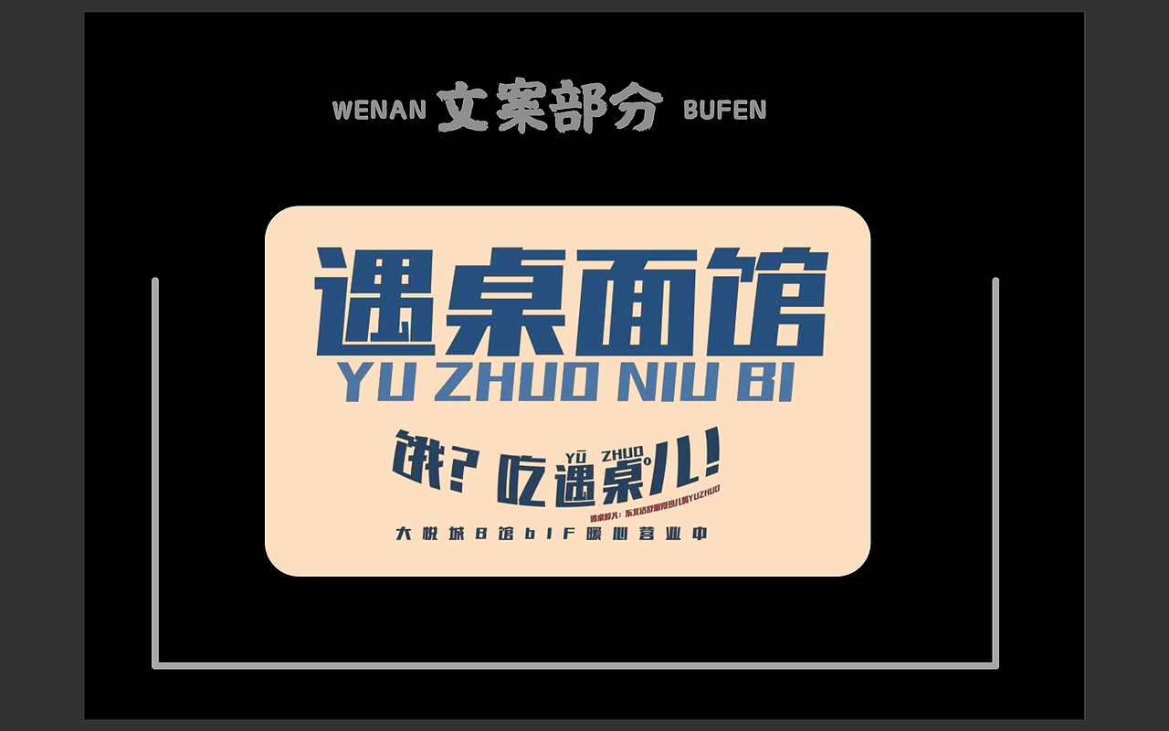 遇桌面馆大悦城店广告牌插画定制