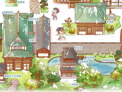 冬天的日本 游记手帐地图
