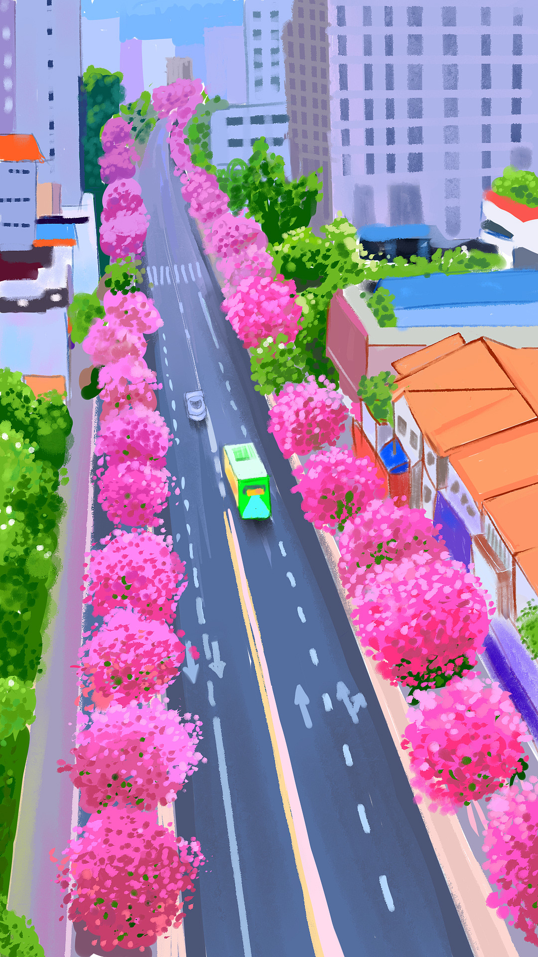 柳州 紫荆花的美|插画|艺术插画|千寻的雪_原创作品-站酷zcool