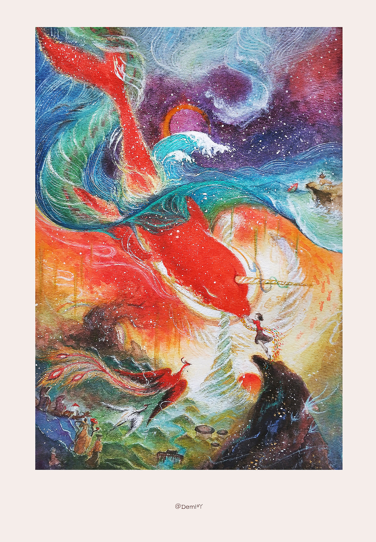 大鱼海棠海报临摹