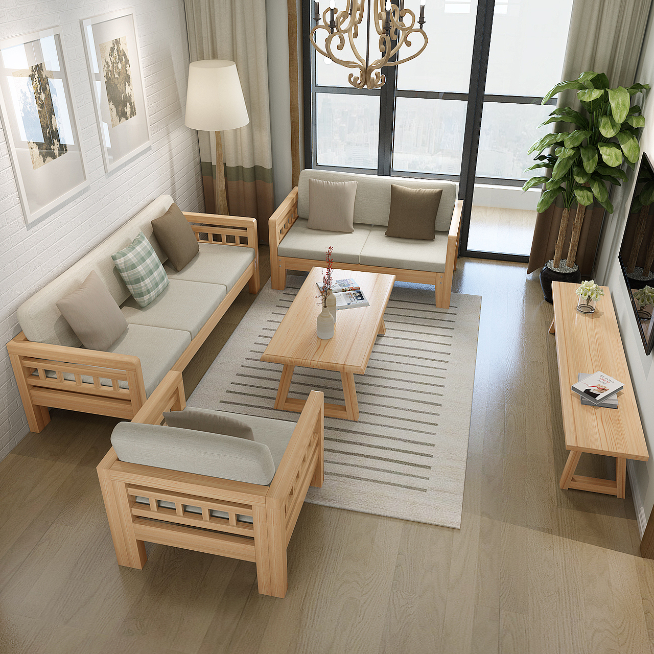 实木茶几电视柜（图ZMTEzNzQ5NjY0） - 生活用品 - 站酷设计师菜鸟刷子原创素材 - 站酷ZCOOL